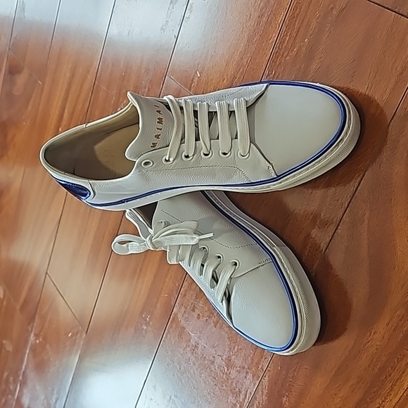 Maimai Edith Metallic Butterfly White Platform Leather Sneakers Sz 9 EUC - Picture 4 of 12